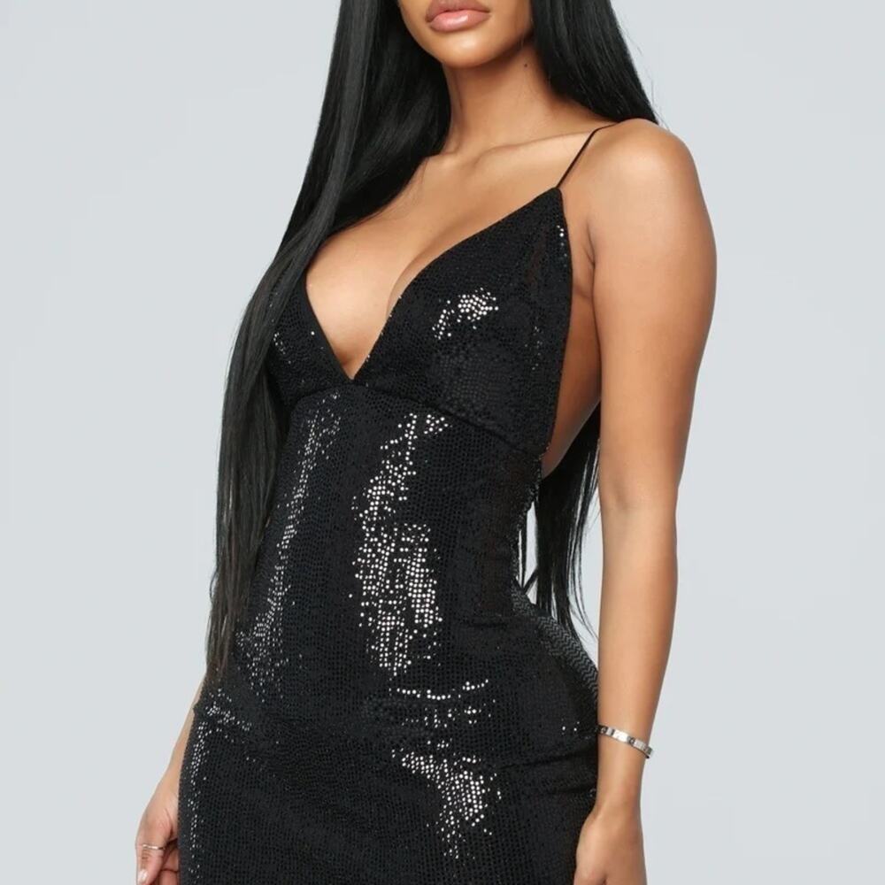 Fashion Nova Sparkle With Me Sequin Mini Dress - Black - Picture 6 of 7